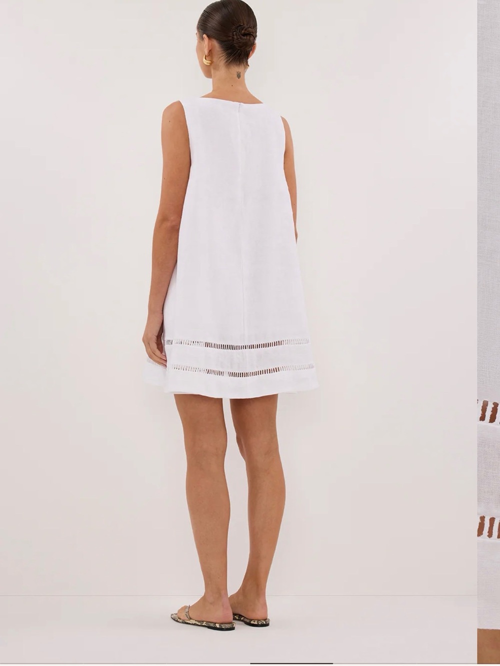 DISSH White Linen Dress - Picture 3 of 5